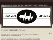 Tablet Screenshot of doubleh-alpacas.com